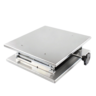 沪工不锈钢升降台微型手动升降器水平仪支架手动控制实验室升降台