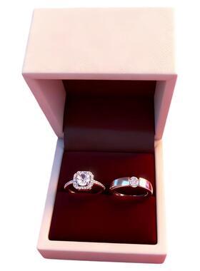 轻奢仿真钻石情侣活口对戒