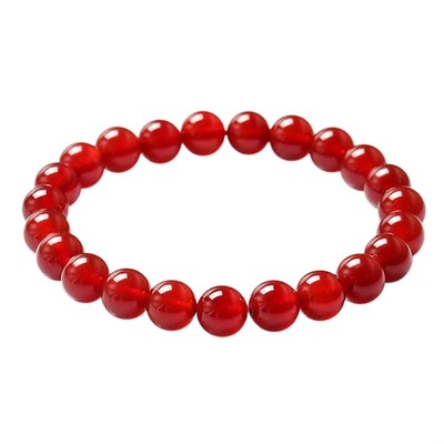 玛瑙手串红玛瑙手链玉髓亲宝水晶