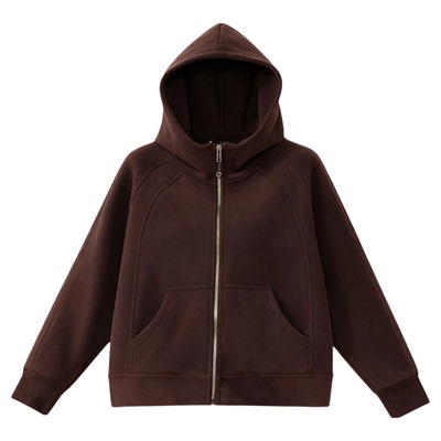 卫衣女秋冬连帽拉链上衣外套