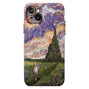 Magsafe磁吸适用苹果17Promax手机壳iPhone16梵高傍晚时分艺术油画air硬壳15pro个性14创意全包防摔se3夜光13