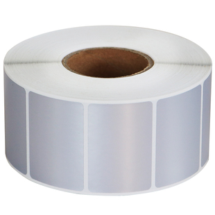 亚银标签纸70*30x35x40x45x50x55x60x70×90艾利空白哑银条码不干胶pet防水银色消银龙二维码电器铭牌定制做