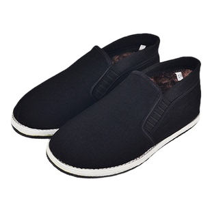 78式冬季保暖老式军棉鞋耐穿男女加绒羊毛毡劳保高帮耐磨橡胶底黑