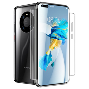 适用于华为Mate40pro手机钢化膜mete40/pro+全屏40RS保时捷版覆盖mt曲面meta背全包水凝por镜头mte蓝光保护膜