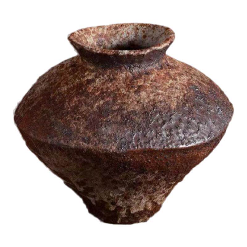 仿古陶艺民宿插花器水培瓷器侘寂风陶花复古禅意茶室餐桌摆件批发