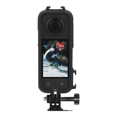 适用Insta360onex3拓展边框360 onex3保护镜配件固定兔笼保护壳x3全景运动相机散热边框固定潜水壳外壳保护框