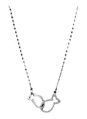 银奥999纯银十字链女鱼你相伴