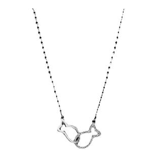 999纯银鱼你相伴项链女2025新款爆款锁骨链吊坠轻奢小众高级颈链