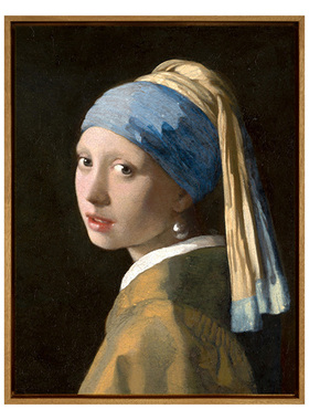 维米尔-戴珍珠耳环的少女版画