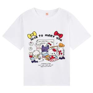 YUZI鱼子可爱印花T恤合集百搭大码女装夏微胖mm显瘦遮肉舒适透气