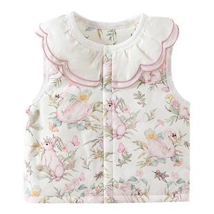 婴幼儿宝宝秋冬夹棉马甲A类森系宝宝夹棉马甲60g棉马甲