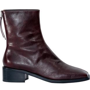 清仓不退换！Colorful Creations新款韩版真皮粗跟高级感靴子