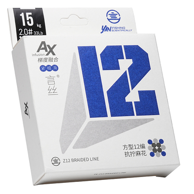 言饵言丝方12编PE路亚线抗拧麻花