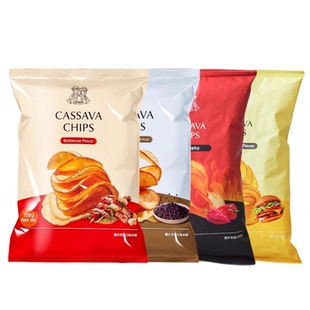 印尼莱纳木薯片138g袋装进口零食黑胡椒味超辣烧烤味奶酪汉堡风味