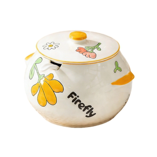 陶瓷家用猪油罐带盖高颜值陶瓷耐高温辣椒罐调料罐子可微波猪油罐