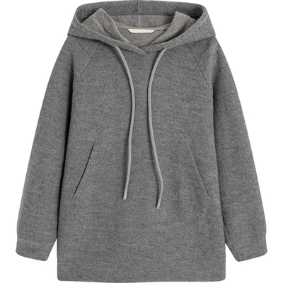 播连帽卫衣女秋冬设计感小众慵懒宽松套头上衣DDS1AD3012