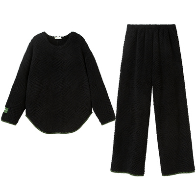 妮狄娅情侣冬季珊瑚绒家居服套装