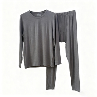 格凯男士贴身轻暖发热蜂王浆养肤衣220g中厚打底恒温秋衣秋裤套装