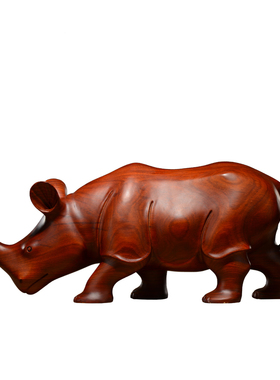 木雕摆件生肖牛酒柜茶几工艺品