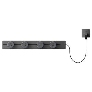 国际电工轨道插座带线电源家用厨房滑轨餐边柜可移动导轨插排排插