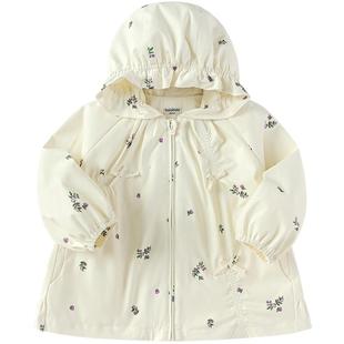 巴拉巴拉balaOne宝宝外套女童装连帽上衣2025新款秋装防风防泼水