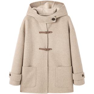 太平鸟女装年冬季款一手长连帽大衣A1AAE4290