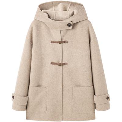 太平鸟女装年冬季款一手长连帽大衣A1AAE4290