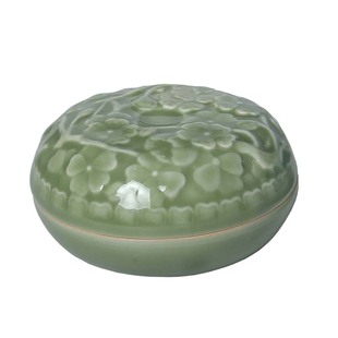 印章青瓷寒梅文房用品印台财务书法国画落款印章首饰盒仿古印泥盒