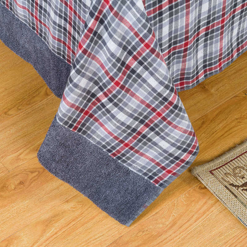 纯棉格子毛巾被单人双人毛毯休闲午睡毯子空调毯夏凉被 加厚盖毯