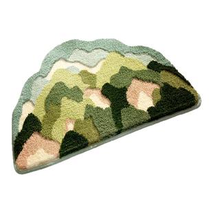 大江地垫浴室吸水脚垫家用卫生间门口防滑垫子洗手间厕所花朵地毯