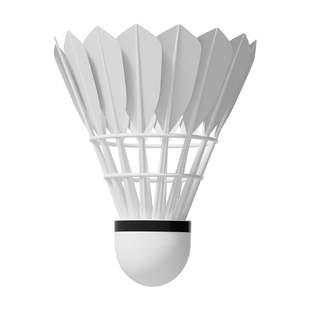 特步羽毛球专业鹅毛耐用飞行稳定防风室内外训练比赛专用球12只装