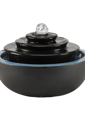 陶瓷流水摆件循环水生招财