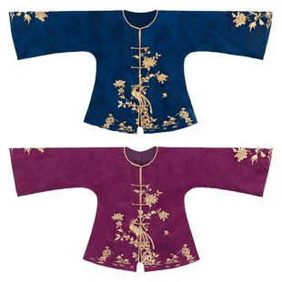 鸾羽金屏丨一城风絮丨夏季真丝复古对襟盘扣倒大袖绣花中式上衣女