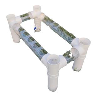 PVC管网红养鱼茶几立体四通养鱼水管创意鱼缸水管接头堵头透明管