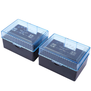 财友印章盒放工章私章盒透明加厚印章箱加大收纳盒办公财务出纳光敏章盒橡胶章铜章盒子