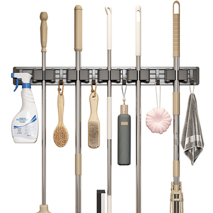 卫生间浴室免打孔强力拖把壁挂夹神器固定挂钩扣扫把置物收纳挂架