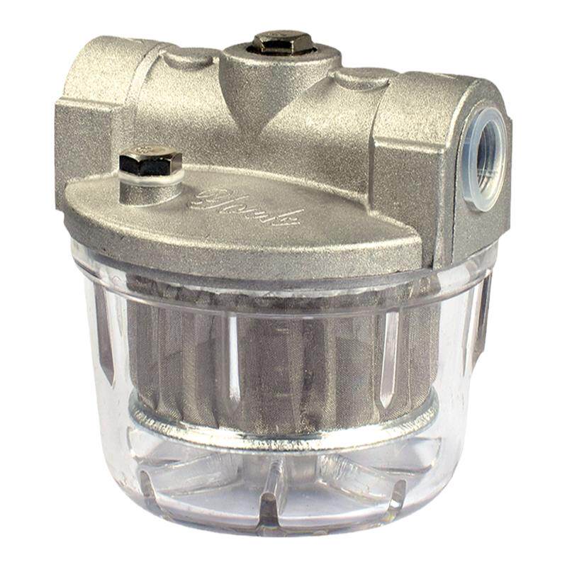 醇油柴油透明过滤器醇基燃料净化器YORK燃烧机配件全铝4分口过滤