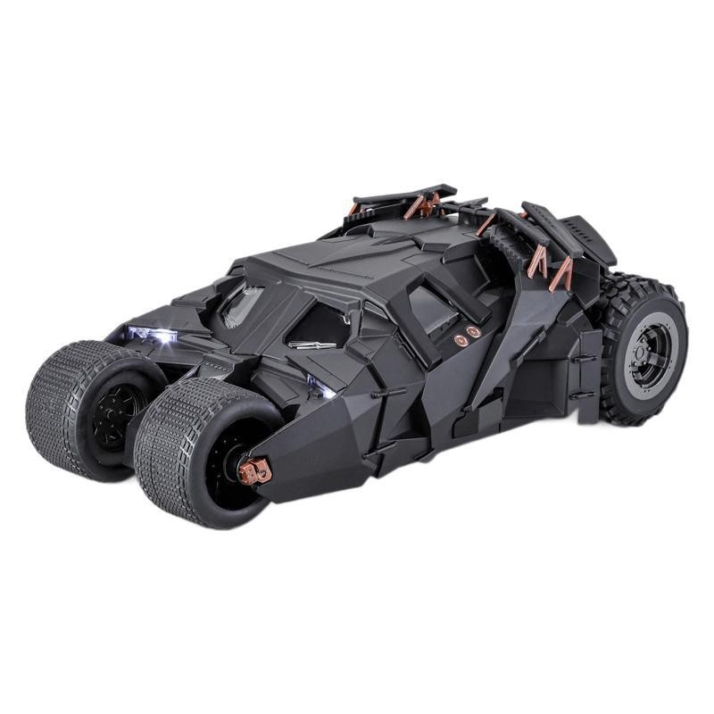 正版授权黑暗骑士蝙蝠车1:24DC蝙蝠侠战车模型合金仿真汽车载摆件