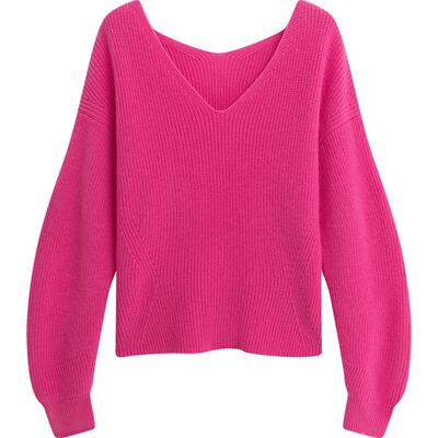 播商场同款100%羊毛针织衫女冬温柔v领宽松毛衣BDQ4SD1217