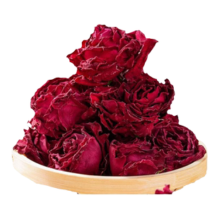 云南墨红玫瑰花茶官方旗舰店冷萃水冻干柠檬重瓣玫瑰花冠平阴大朵