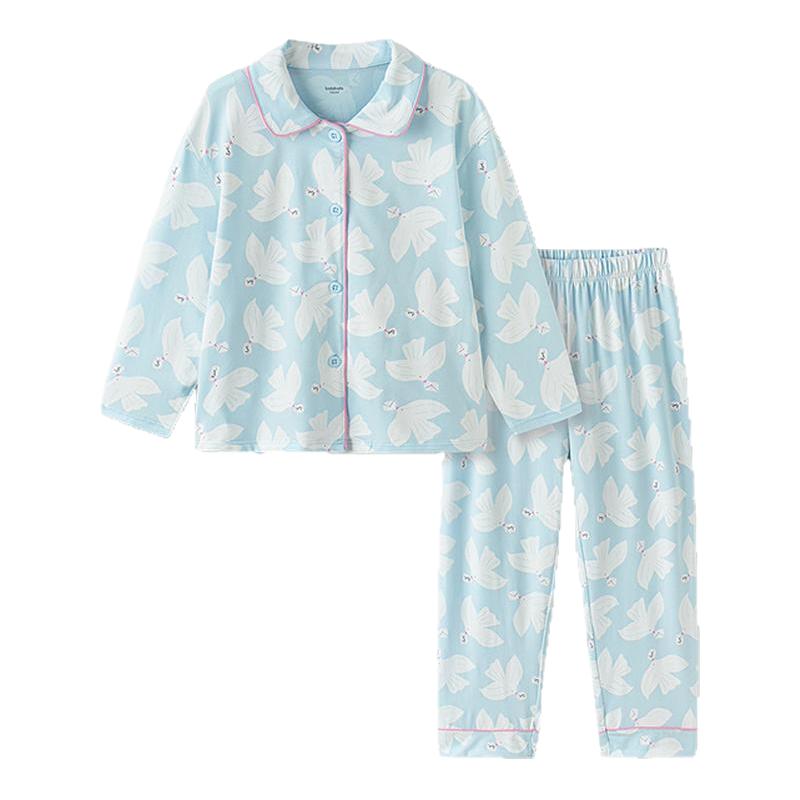 巴拉巴拉睡衣套装女童开襟家居服