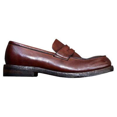 重磅洗水手擦牛皮便士乐福鞋轻奢