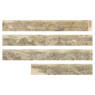 清 徐扬 乾隆南巡图第六卷驻跸姑苏卷轴装裱仿古建筑墙装饰画长卷