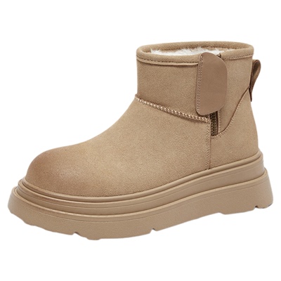 达芙妮厚底雪地靴加绒鞋子女鞋冬