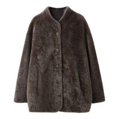 千金风轻奢皮毛一体保暖外套