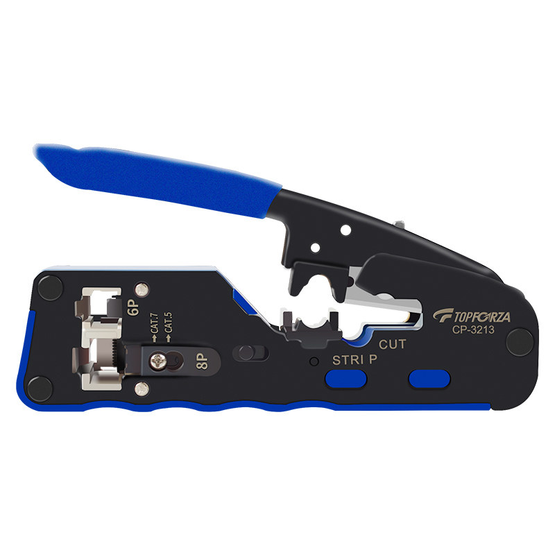 拓伏锐网线钳棘轮压线钳6/8P网络压线钳子多功能剪剥压7类CP-3213