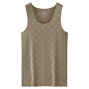 猫人加绒德保暖背心男士无痕秋冬季新款发热加厚坎肩打底内搭上衣