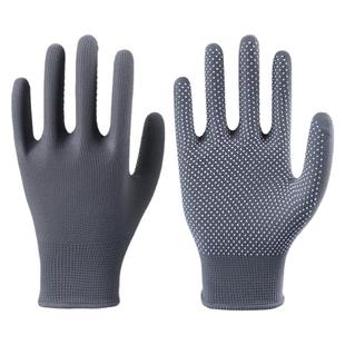 劳保手套尼龙点珠防滑司机开车搬运点胶薄款涂胶耐磨工作手套男女