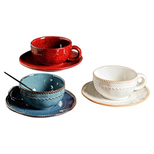 咖啡杯碟套装高级感马克杯拿铁杯2025款巨好看的杯子花茶杯早餐杯