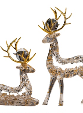 玄关摆件麋鹿情侣鹿乔迁新居礼物